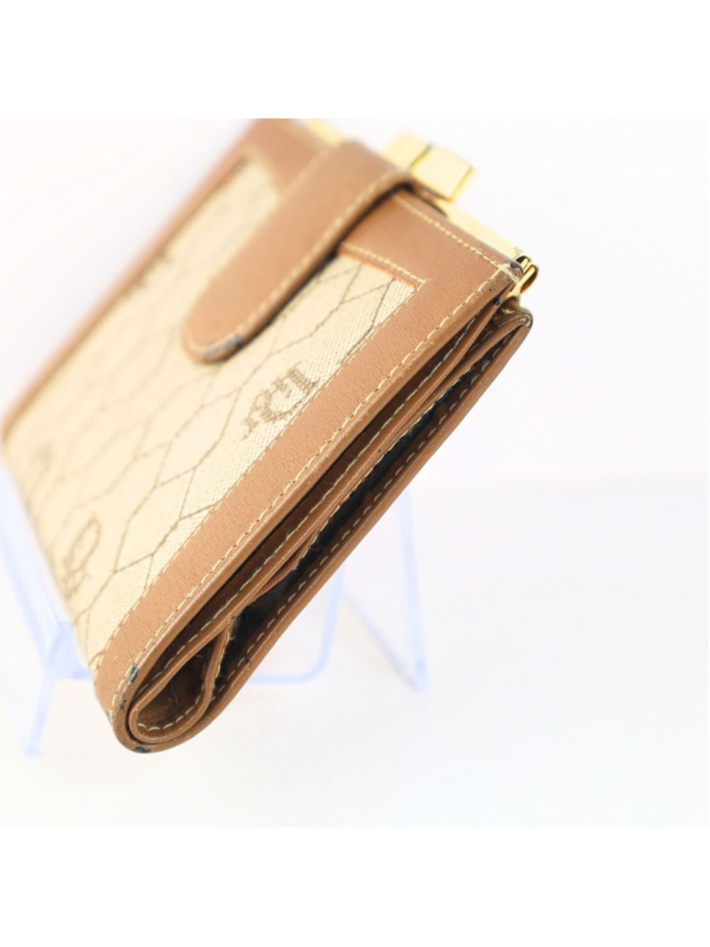Vintage Christian Dior Honeycomb Brown Purse Wallet for Women - Picture 7 of 16